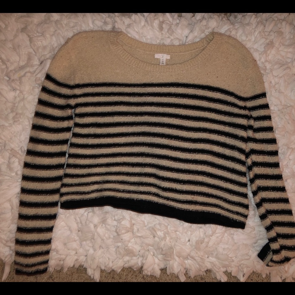 stripped crop sweater